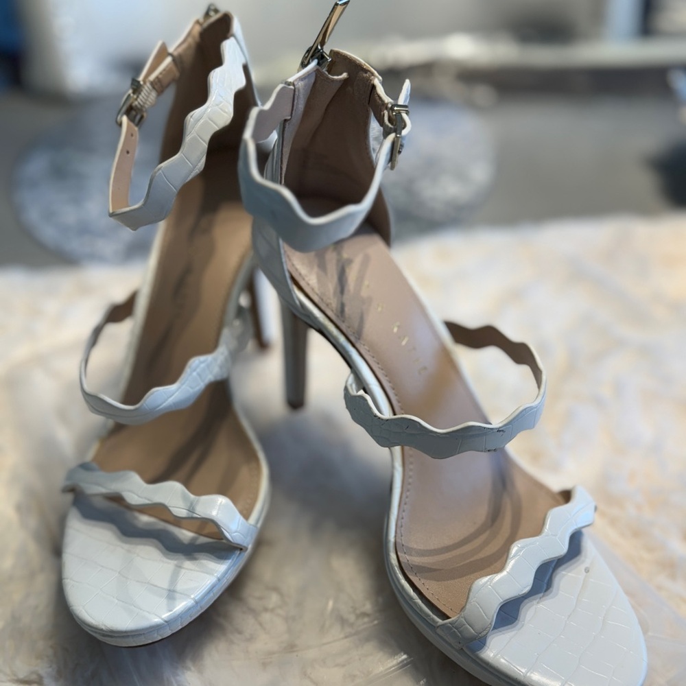 Elegant White Strappy Heels